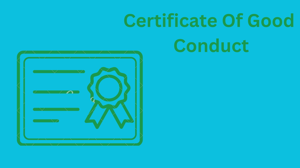 Certificate Of Good Conduct