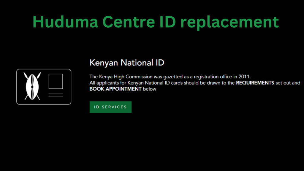 replace my lost ID in Huduma Centre